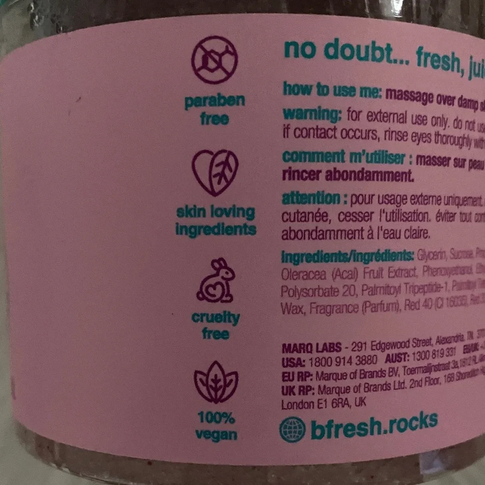 When In doubt buff it out Fruity Fizz Body Scrub buy one get one free